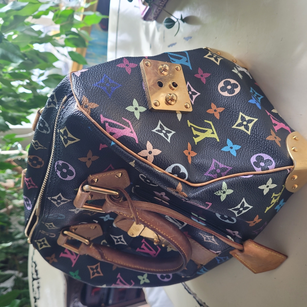 SOLD!! Louis Vuitton Black Shoulder Bag with Iconic Design